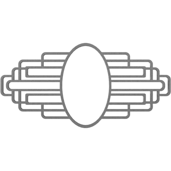 Ekena Millwork Elizabeth Architectural Grde PVC Pierced Medallion, 16"W x 8"H x 7 5/8"IH x 4 3/8"IW x 1/2"P, Nickel CMPP16X08EBSNI - main